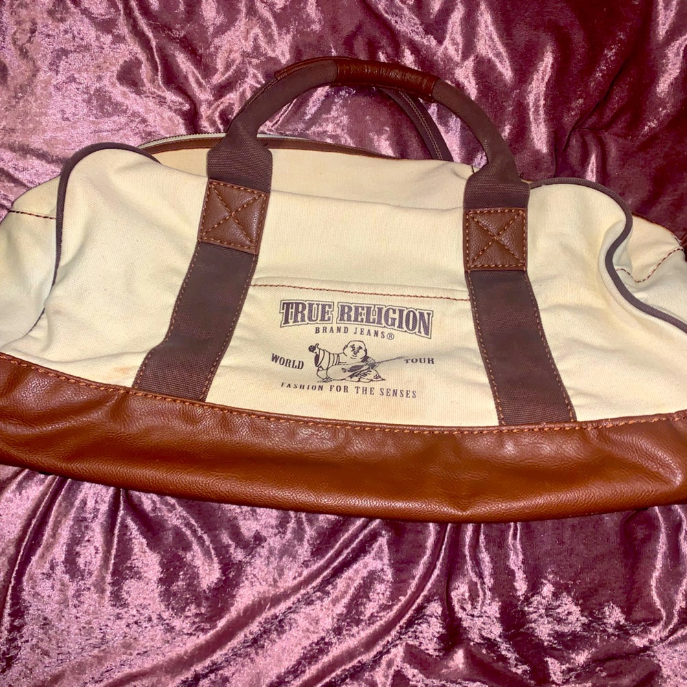 Leather Canvas True Religion Duffel Bag